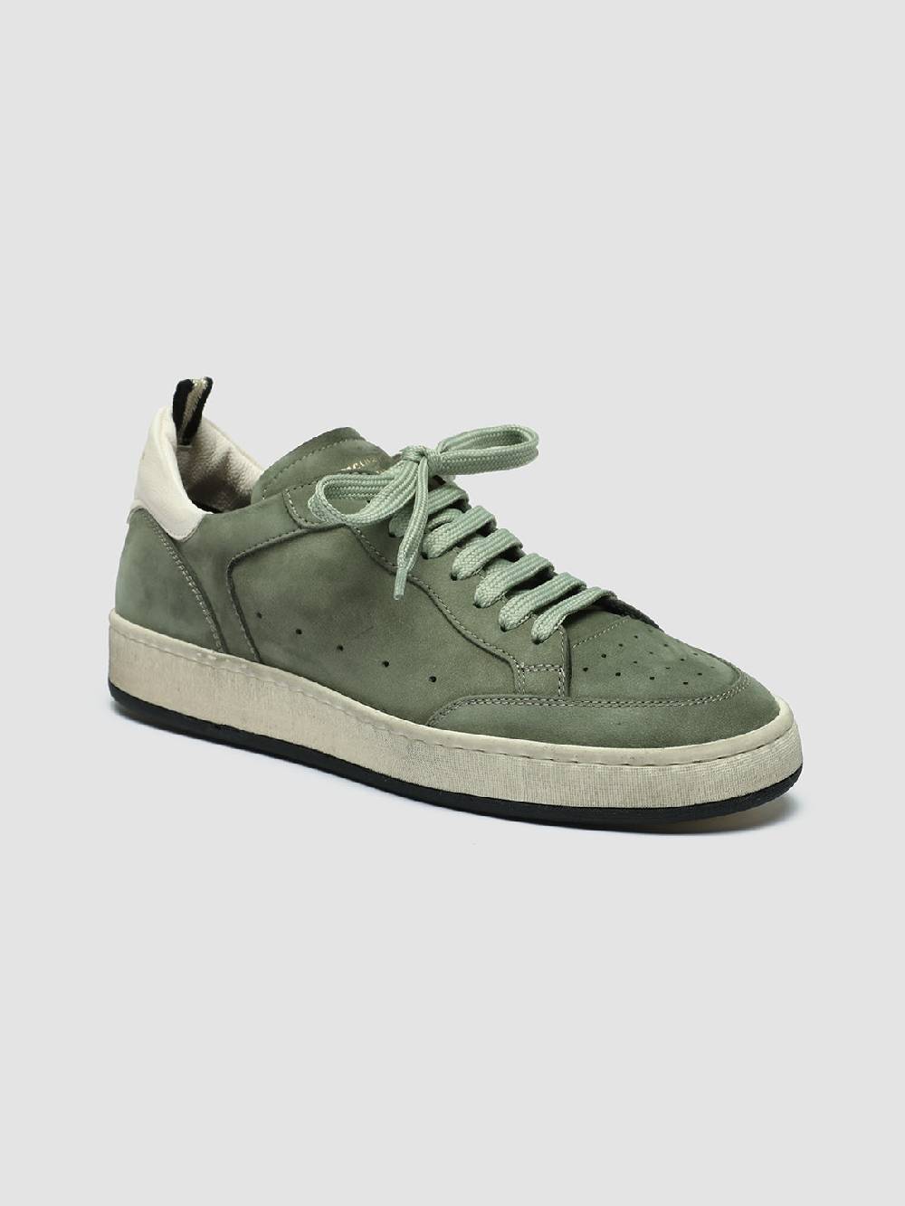 Officine Creative MAGIC 102 Sneakers In Pelle E Camoscio Verde