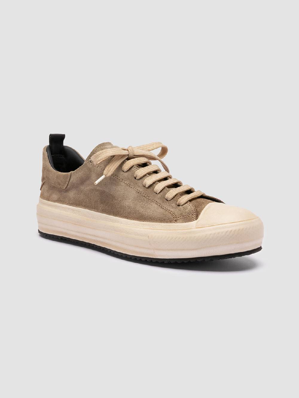 Officine Creative MES 009 Sneakers Basse In Pelle E Suede Tortora
