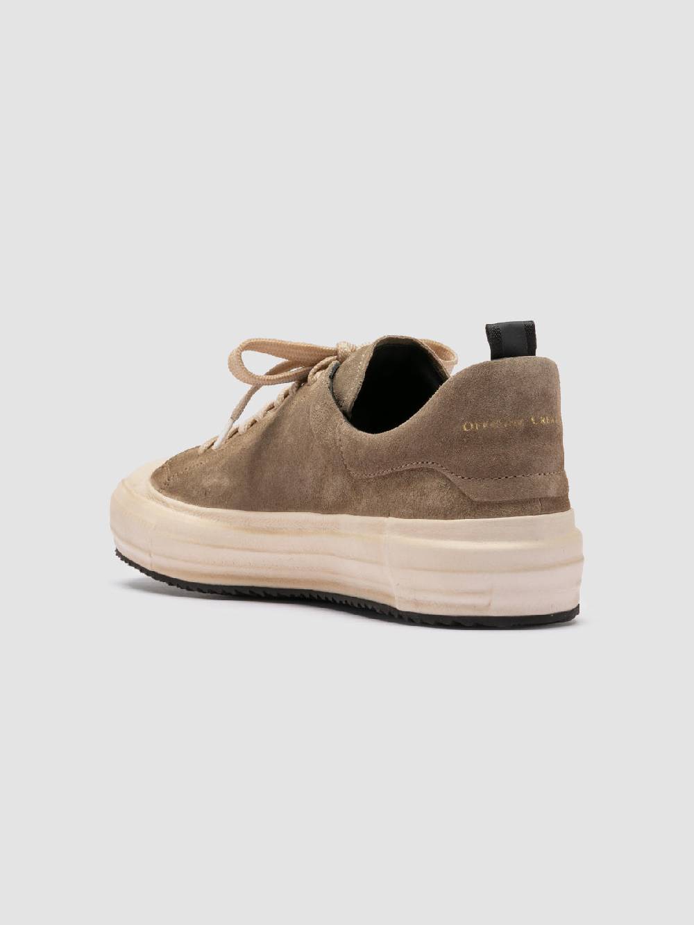 Officine Creative MES 009 Sneakers Basse In Pelle E Suede Tortora