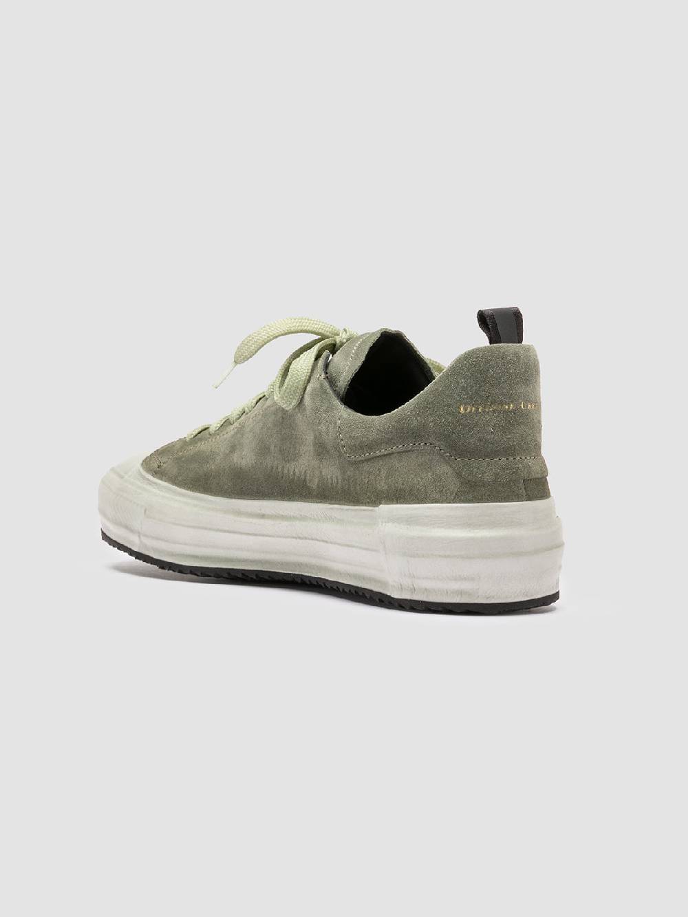 Officine Creative MES 009 Sneakers Basse In Pelle E Suede Verde
