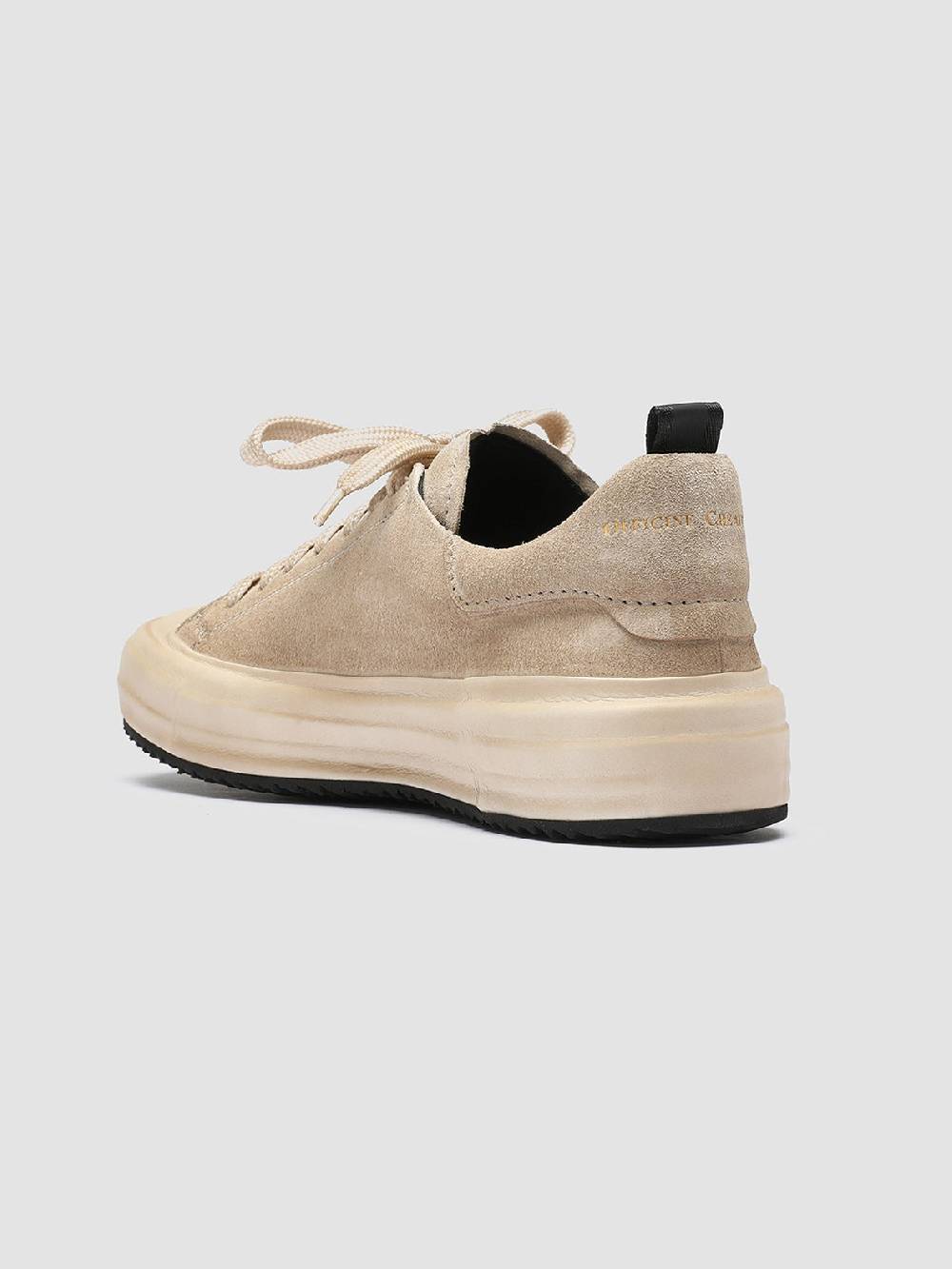 Officine Creative MES 105 Sneakers In Pelle Scamosciata Avorio