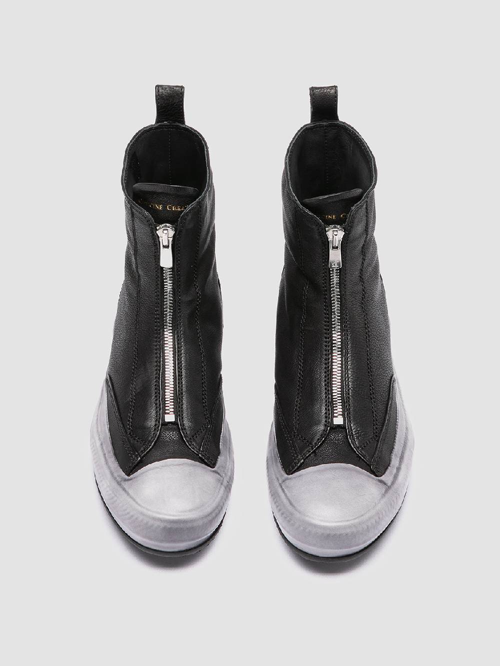 Officine Creative MES 109 Sneaker Alte In Pelle Nera