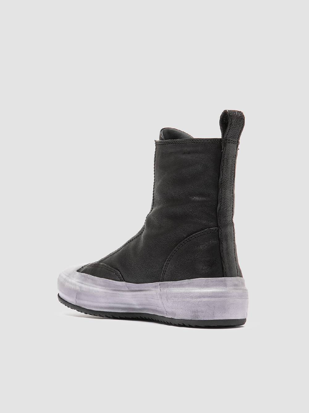 Officine Creative MES 109 Sneaker Alte In Pelle Nera