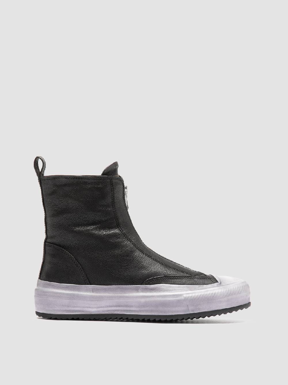 Officine Creative MES 109 Sneaker Alte in Pelle Nera