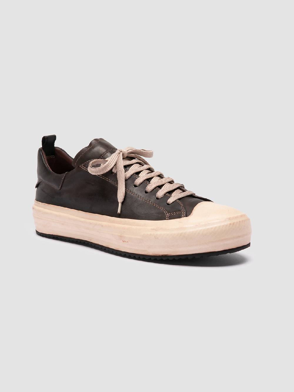 Officine Creative MES DD 001 Sneaker Basse In Pelle Marrone