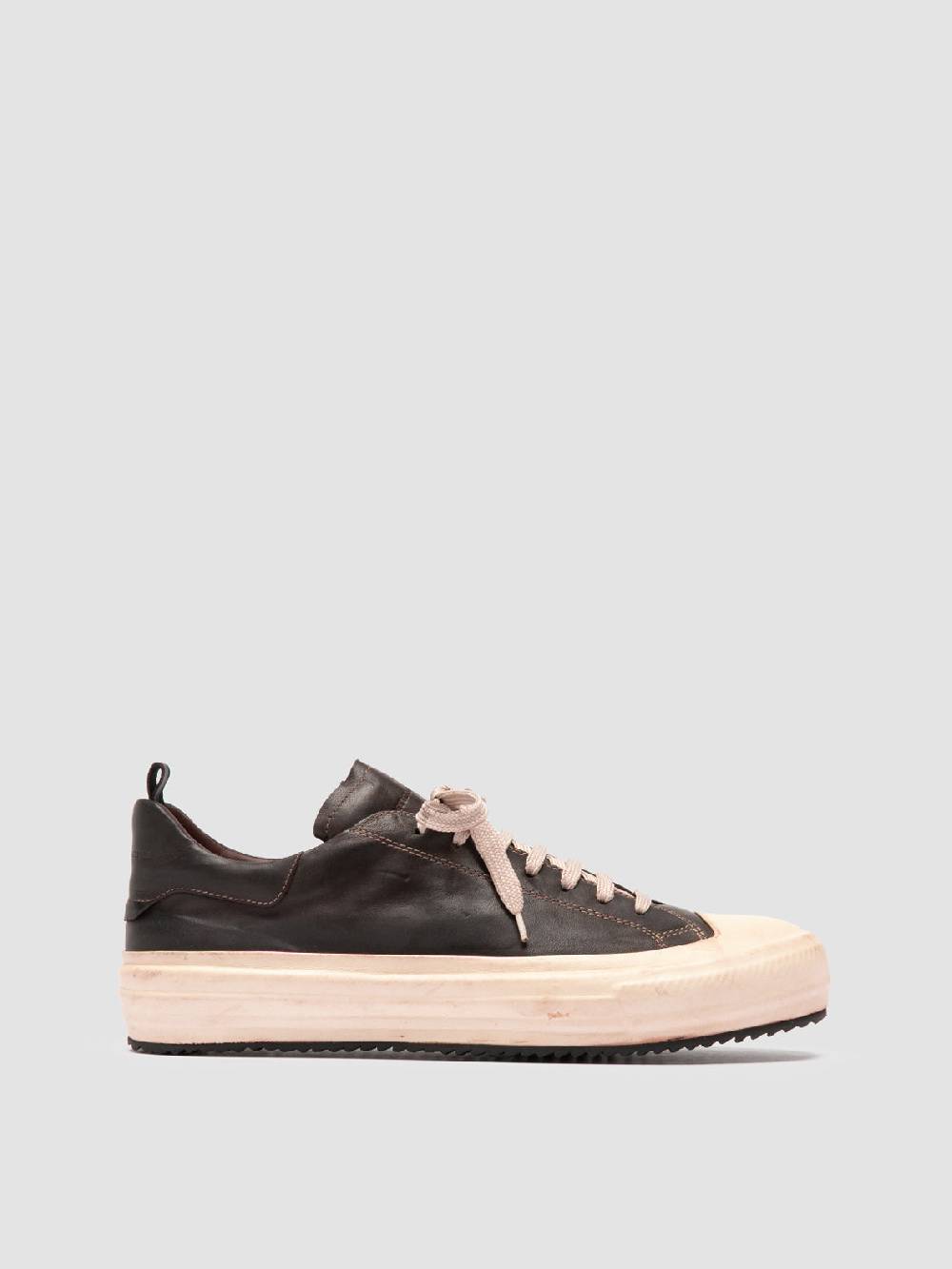 Officine Creative MES DD 001 Sneaker Basse in Pelle Marrone