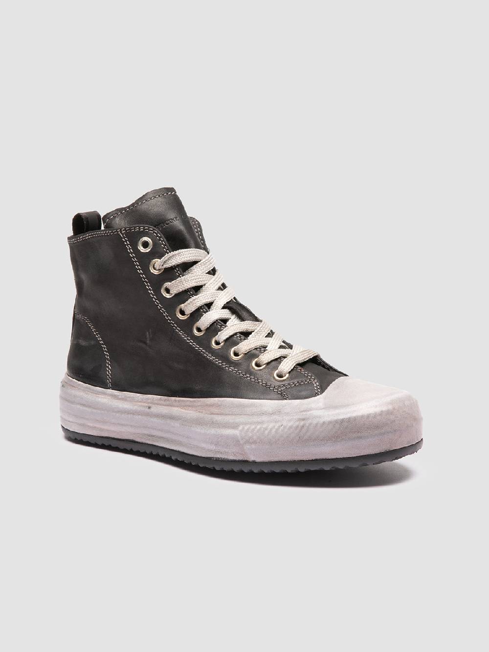 Officine Creative MES DD 102 Sneaker Alte In Pelle Nera