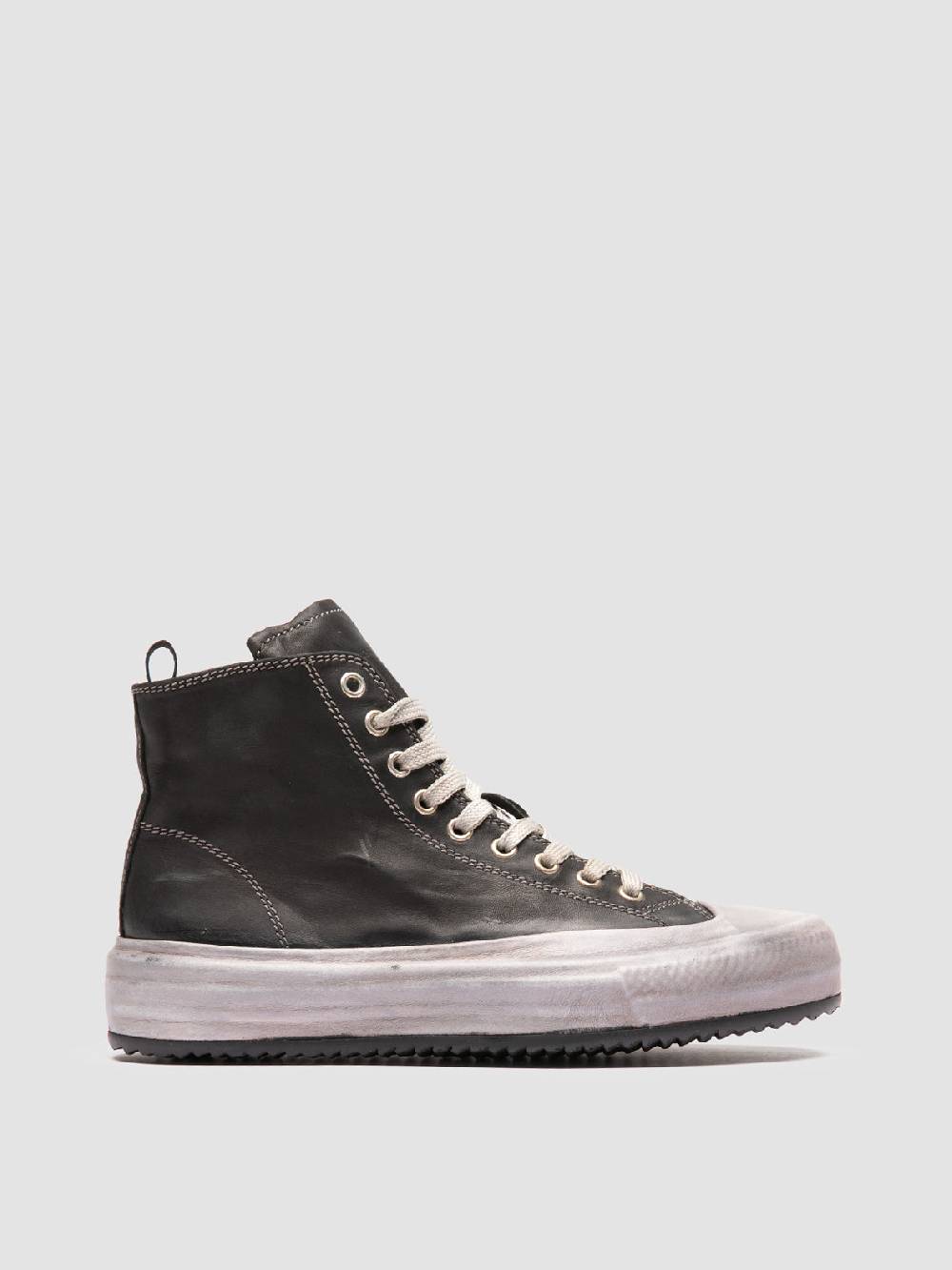 Officine Creative MES DD 102 Sneaker Alte in Pelle Nera