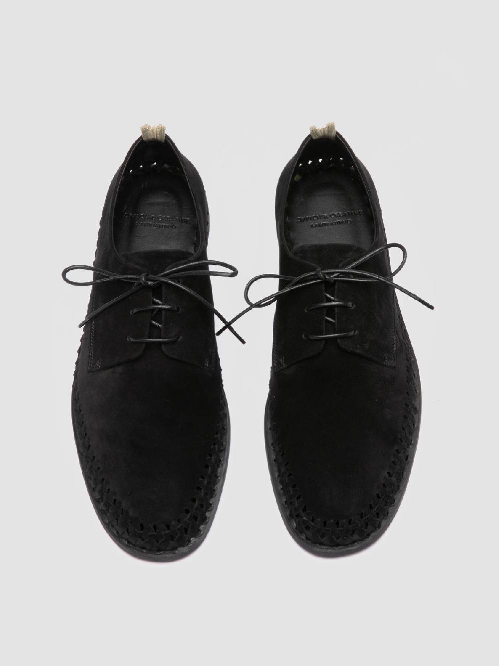 Officine Creative MILES 001 Black Suede Derby Shoes