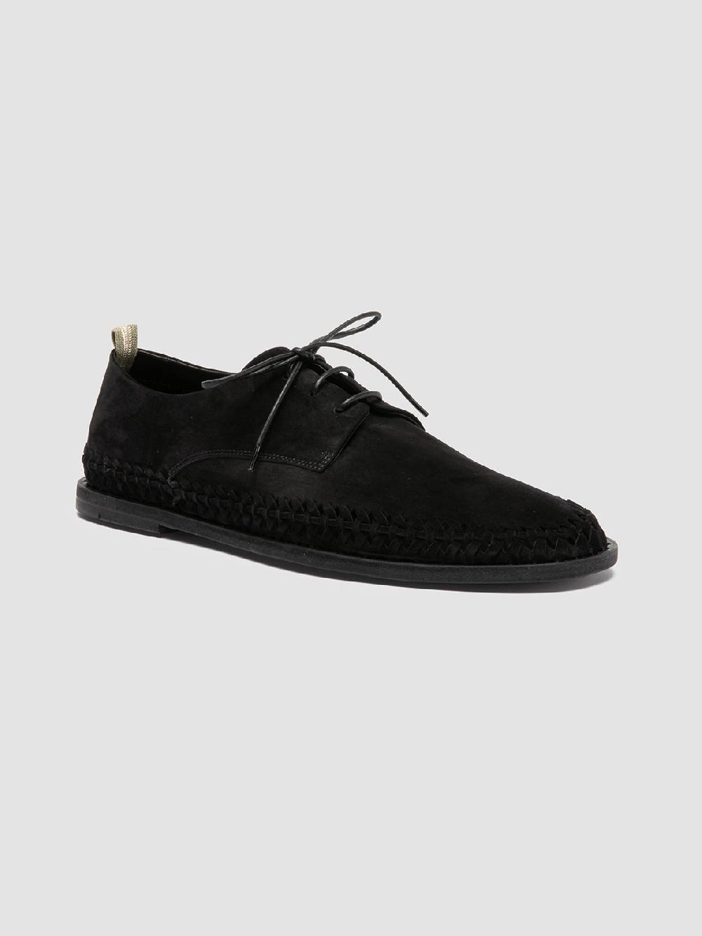 Officine Creative MILES 001 Black Suede Derby Shoes