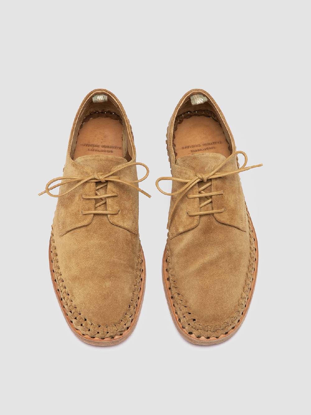 Officine Creative MILES 001 Brown Suede Derby Shoes