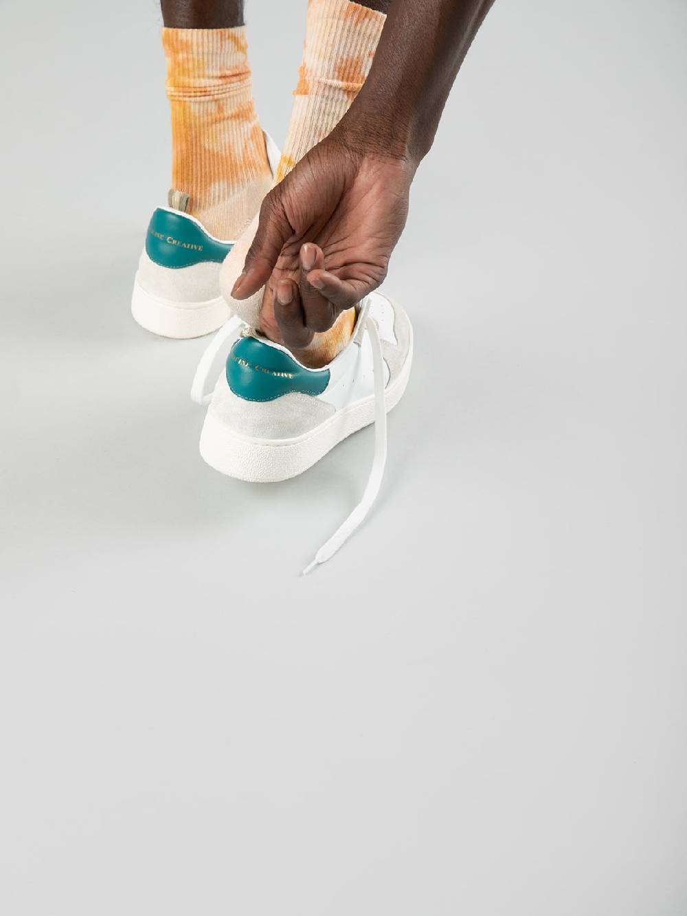 Officine Creative MOWER 008 Sneakers In Pelle Liscia E Scamosciata Bianca