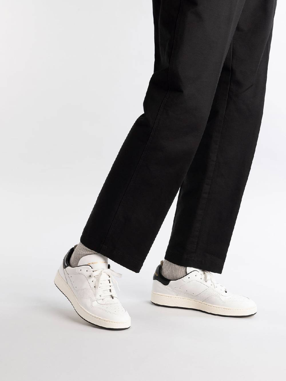 Officine Creative MOWER 016 Sneakers Basse In Pelle Bianca