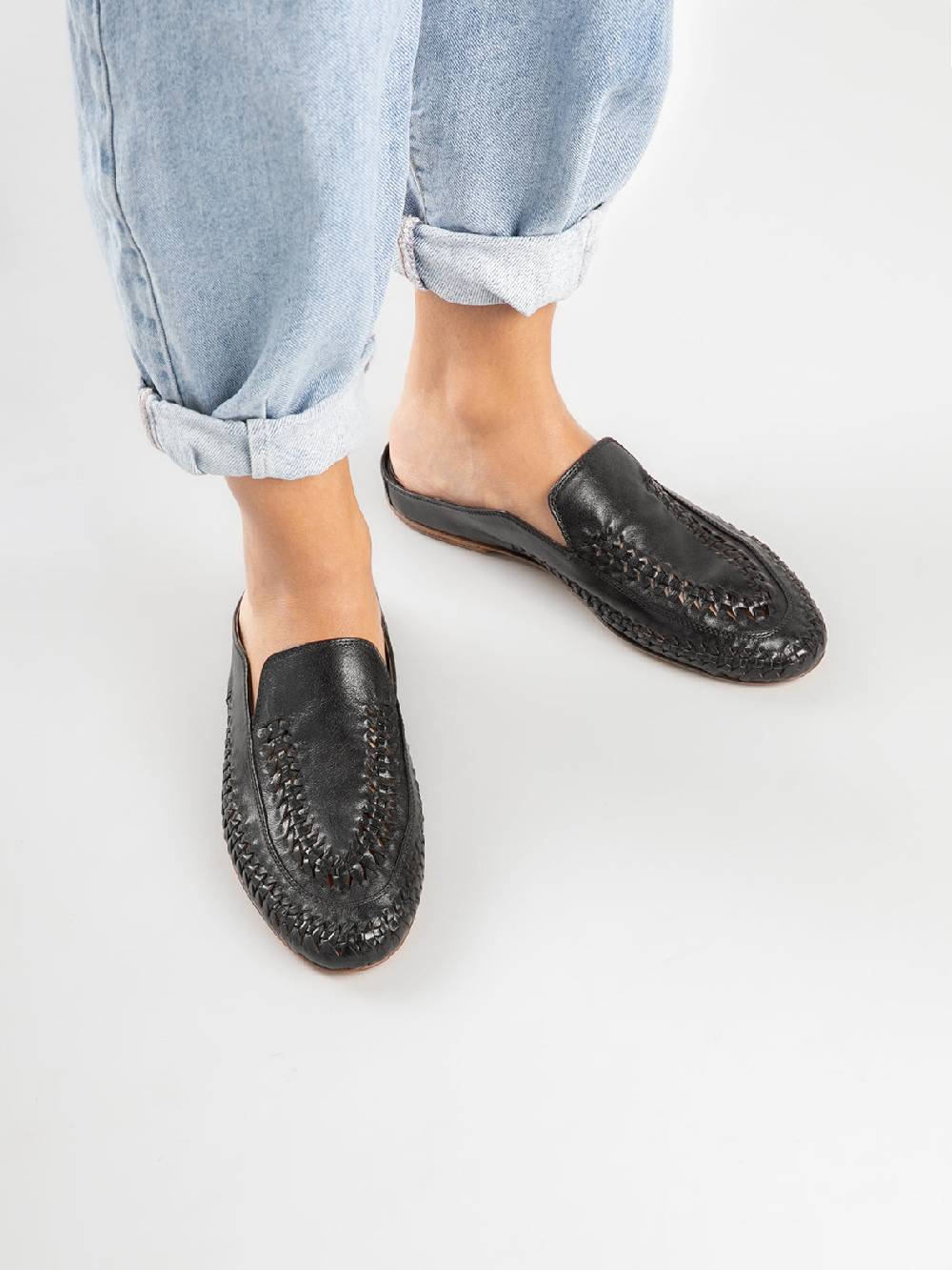 Officine Creative BESSIE 008 Sabot In Pelle Nera