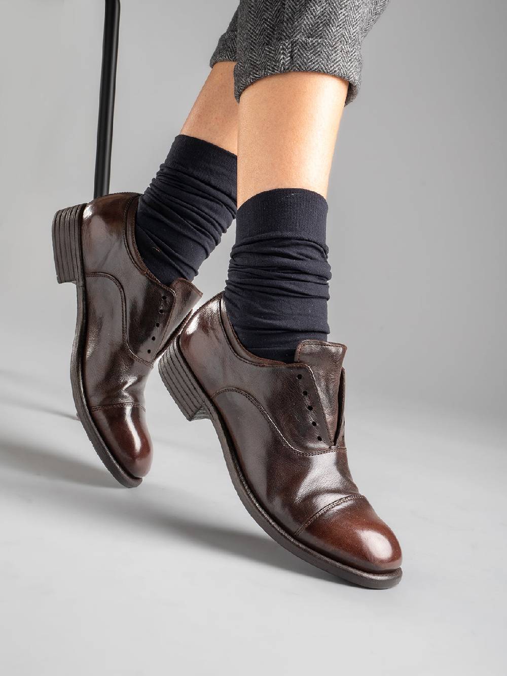 Officine Creative CALIXTE 003 Oxford In Pelle Nera