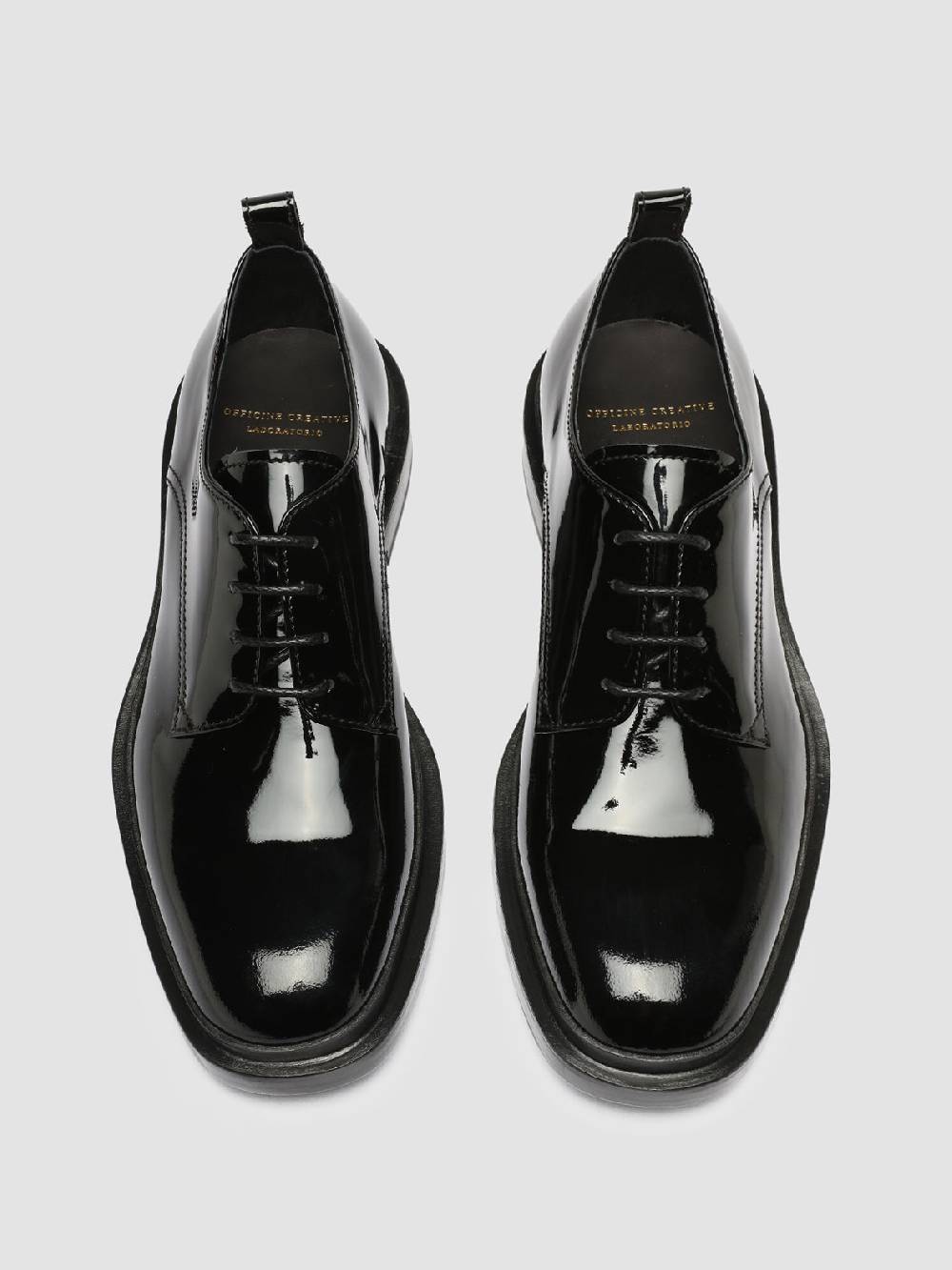 Officine Creative CONCRETE 003 Derby In Pelle Nera