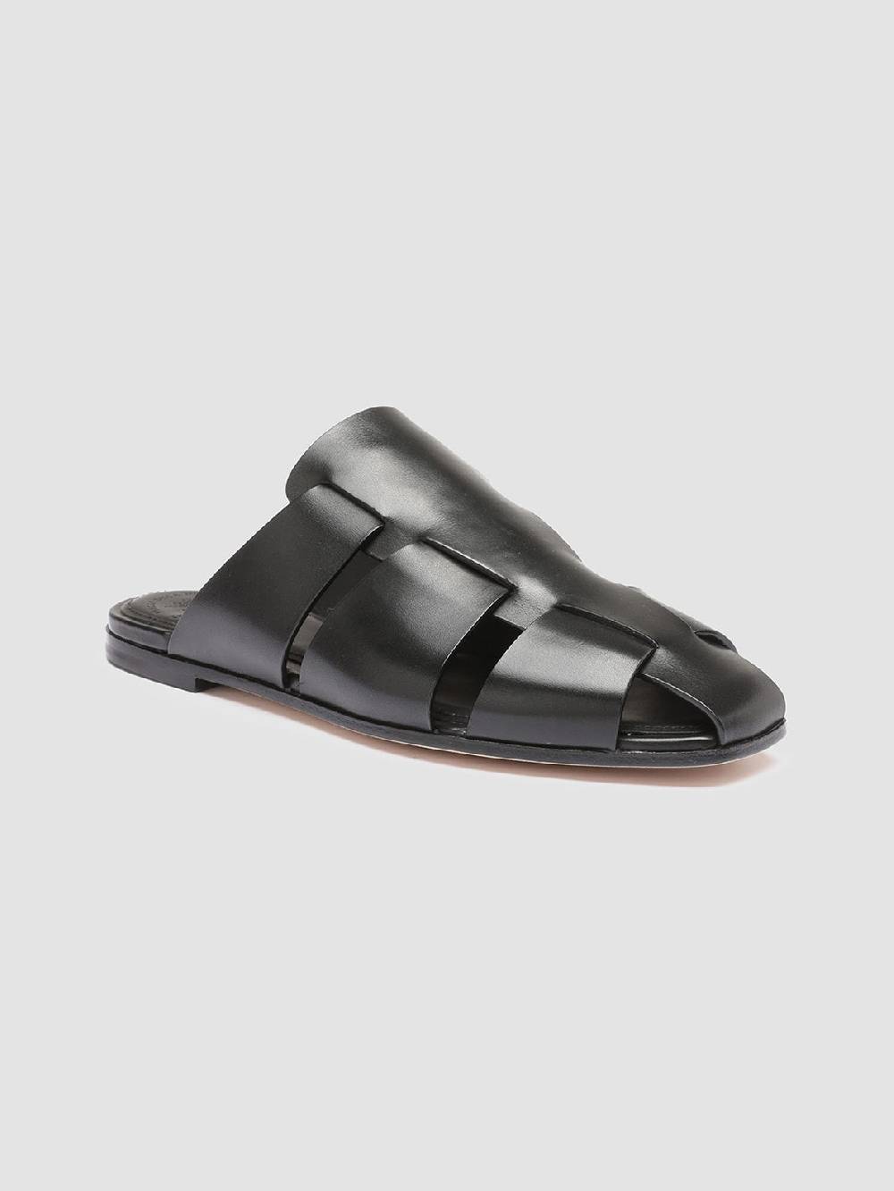 Officine Creative CUBA 001 Sabot In Pelle Nera