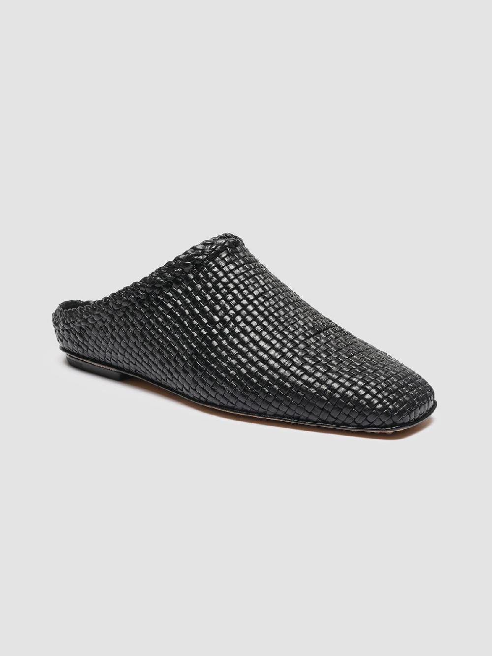 Officine Creative FLOW 001 Sabot In Pelle Nera