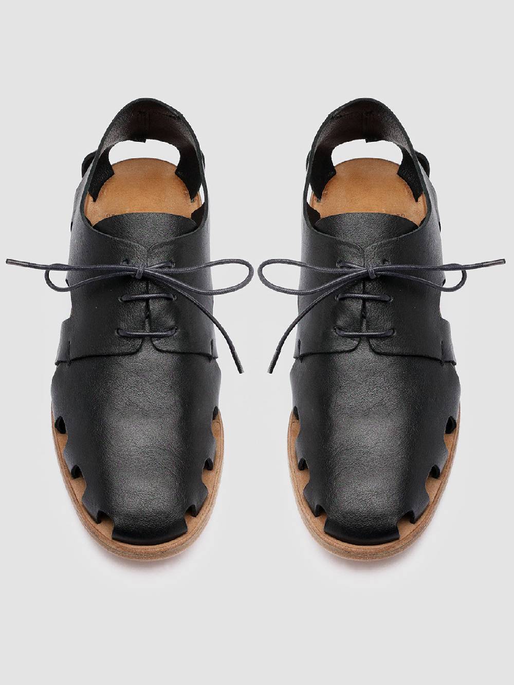 Officine Creative GRAPHITE 008 Derby In Pelle Nera