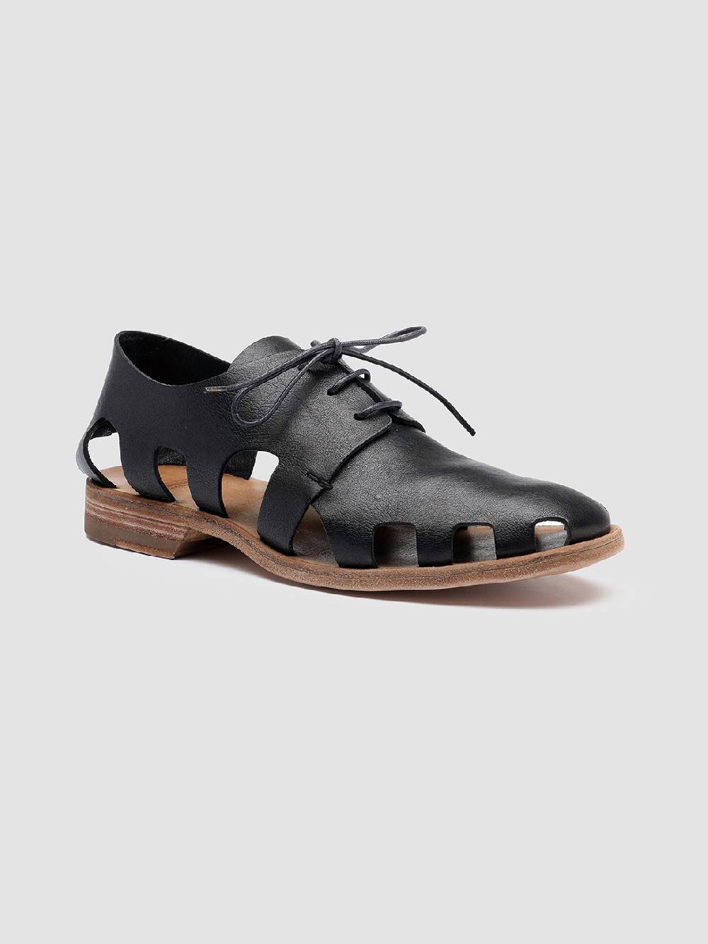 Officine Creative GRAPHITE 008 Derby In Pelle Nera