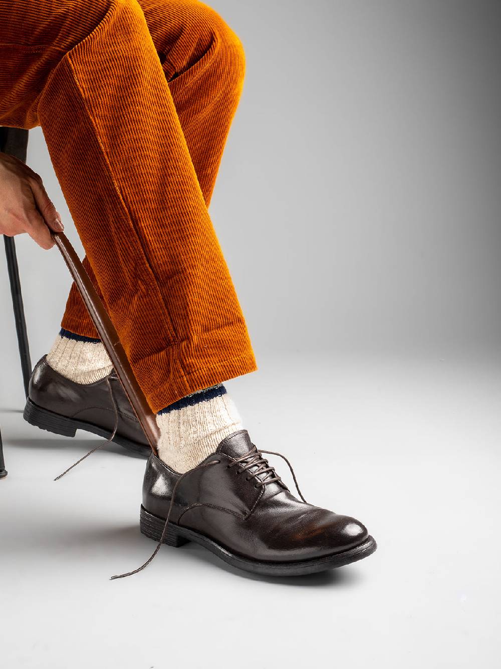 Officine Creative HIVE 008 Derby In Pelle Nera