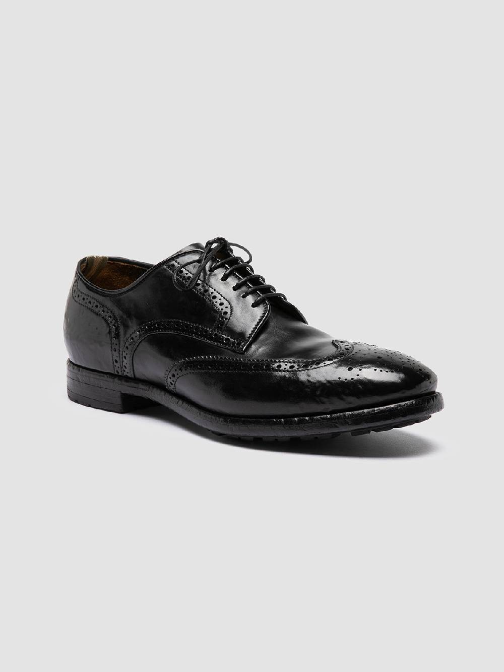 Officine Creative TEMPLE 609 Derby In Pelle Nera