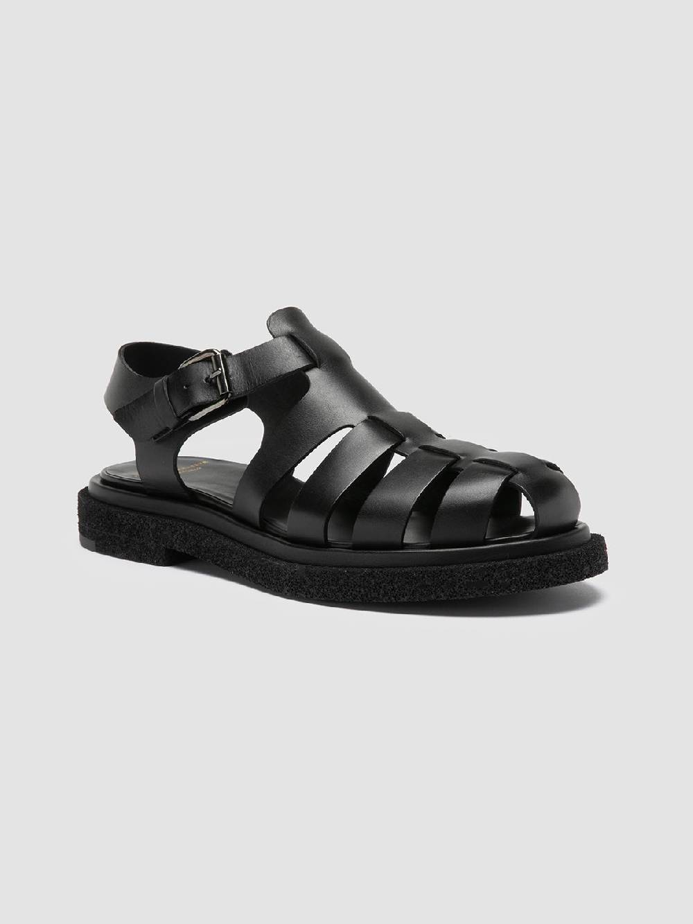 Officine Creative TONAL 18 Black Leather Sandals