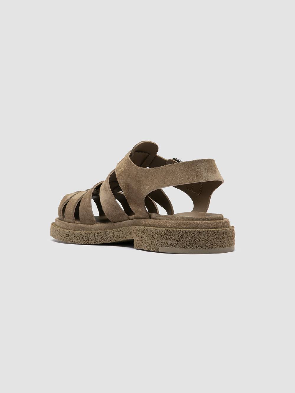 Officine Creative TONAL 18 Taupe Suede Sandals