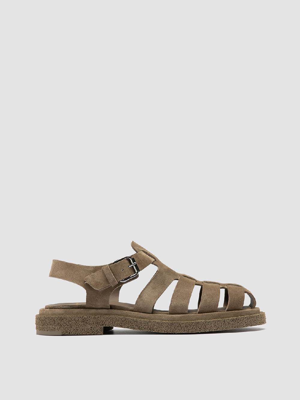 Officine Creative TONAL 18 Taupe Suede Sandals