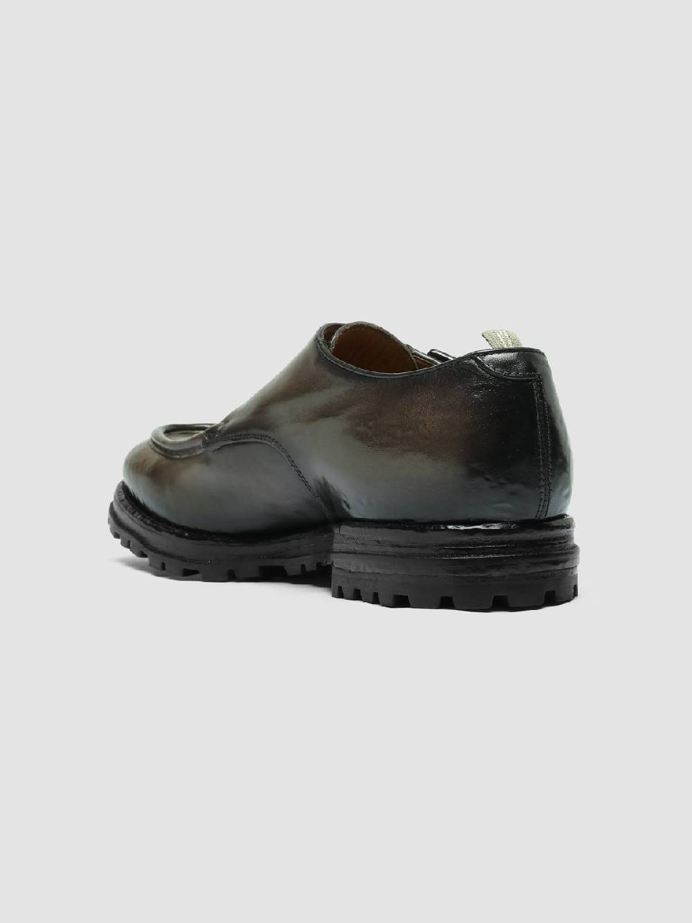 Officine Creative VAIL 012 Gray Leather Monk Shoes