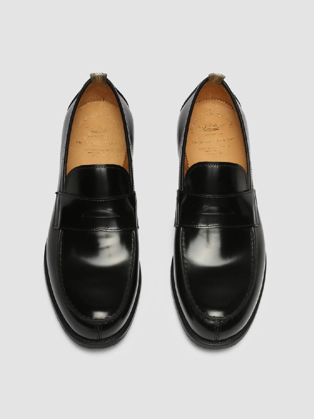 Officine Creative VINE 001 Mocassini In Pelle Nera