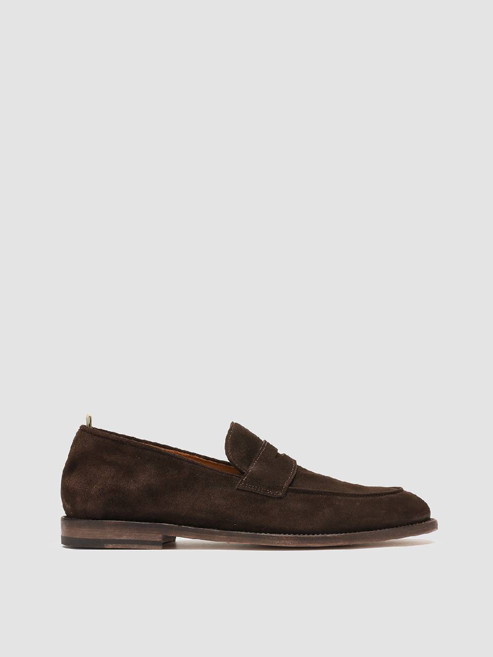 Officine Creative OPERA 001 Mocassini Penny Loafer in Pelle Scamosciata Marrone