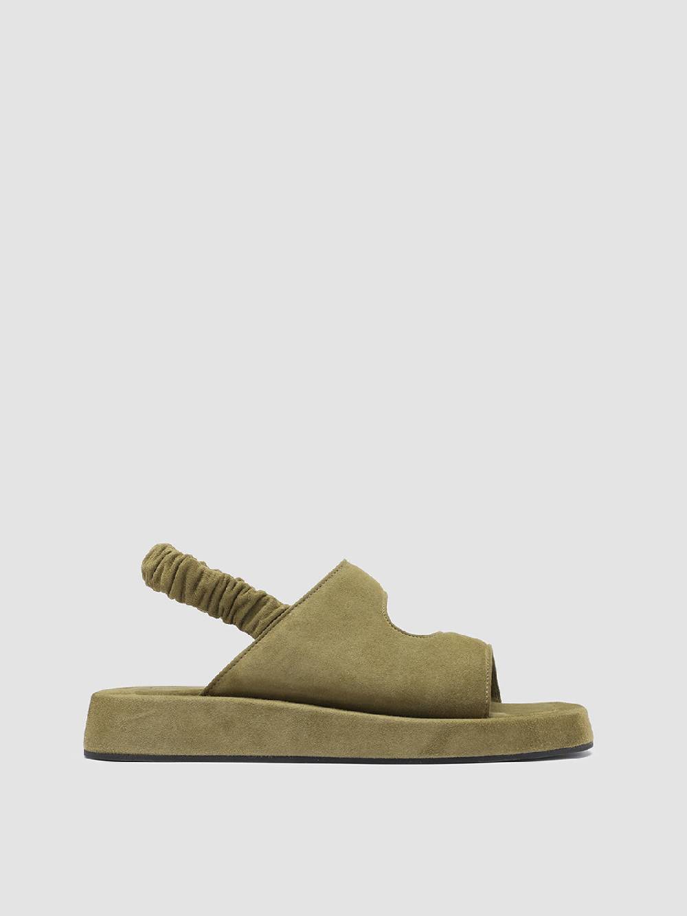 Officine Creative PATTY 005 Sandali in Pelle Scamosciata Verde