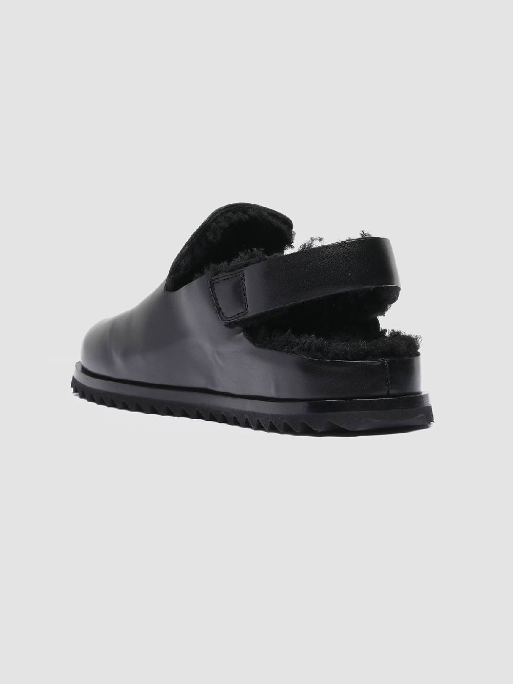 Officine Creative PELAGIE D’HIVER 004 Pump Slingback In Pelle Nera E Montone