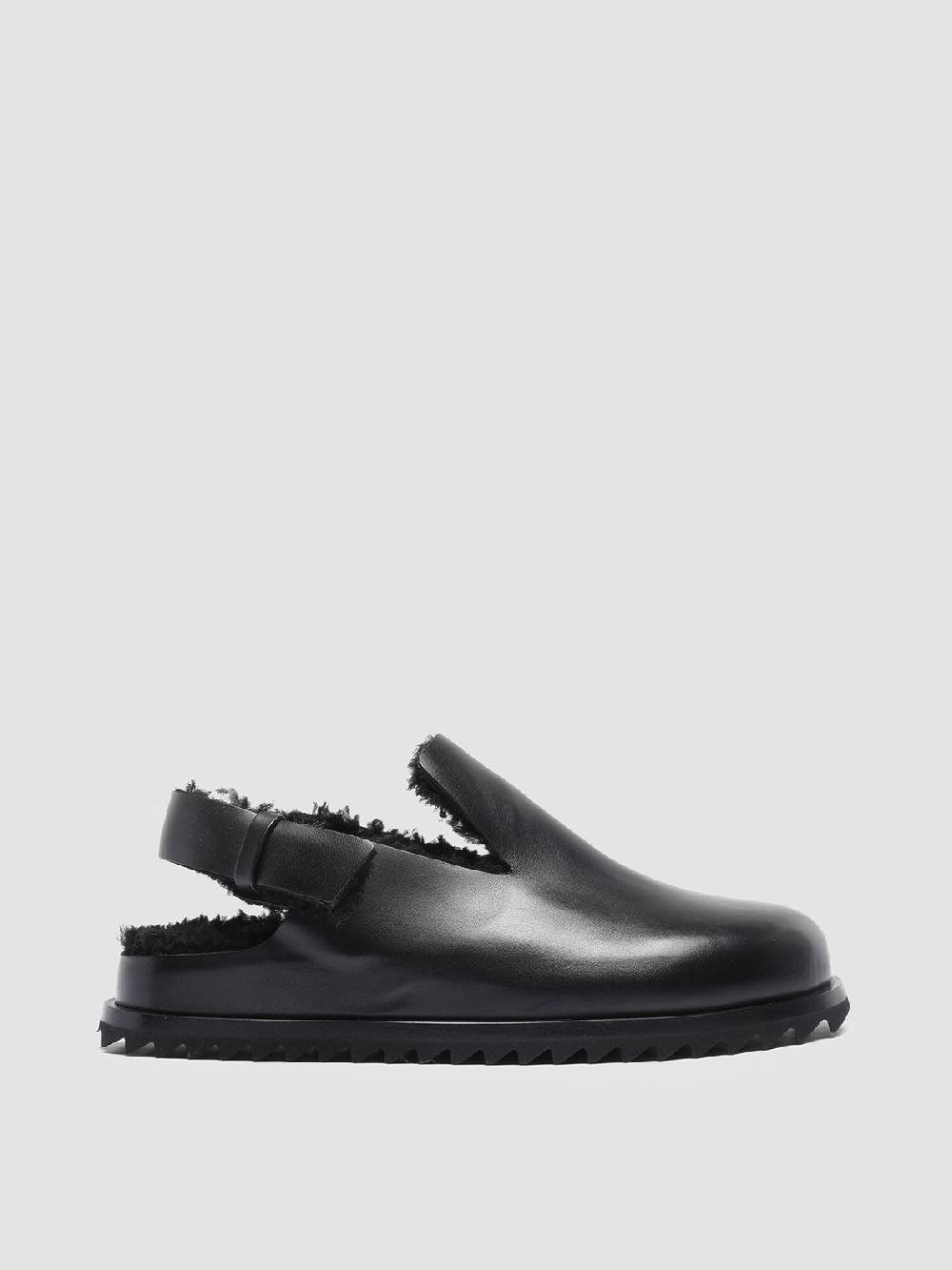 Officine Creative PELAGIE D’HIVER 004 Pump Slingback in Pelle Nera e Montone