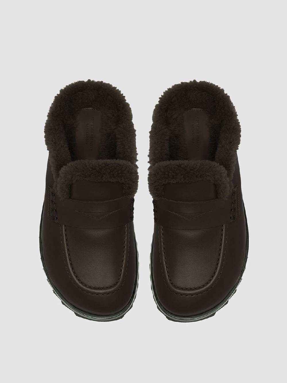 Officine Creative PELAGIE D’HIVER 007 Sabot In Pelle Marrone E Montone