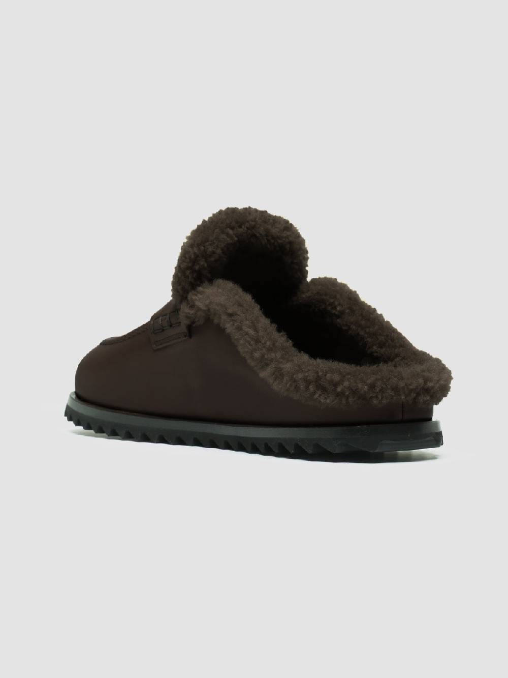 Officine Creative PELAGIE D’HIVER 007 Sabot In Pelle Marrone E Montone