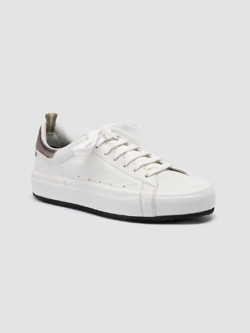 Officine Creative PRIMARY 101 Sneakers In Pelle Bianca