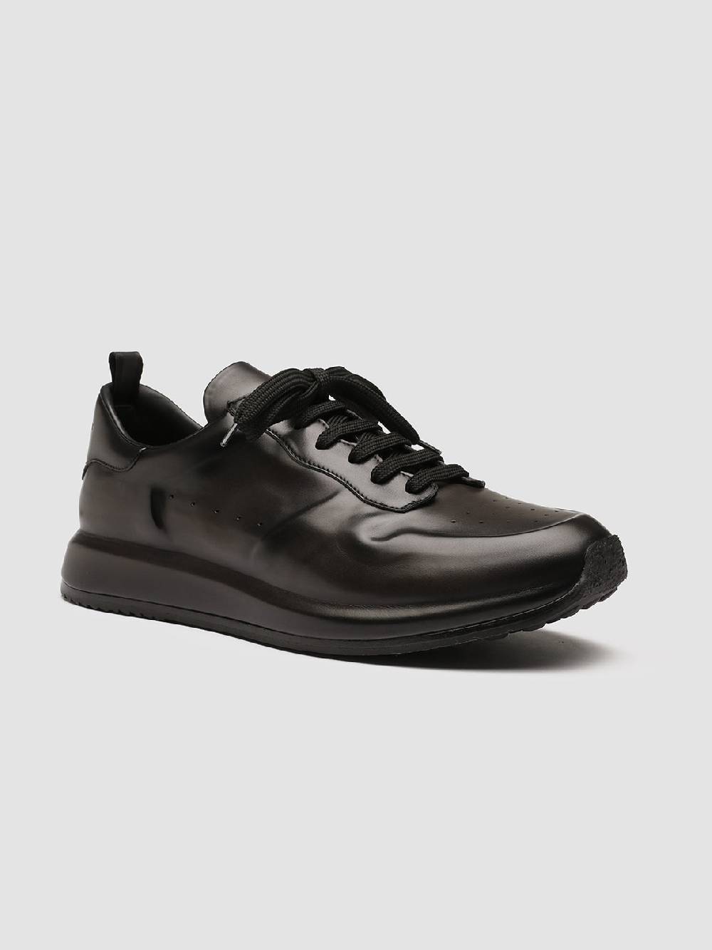 Officine Creative RACE LUX 003 Sneakers In Pelle Aerografata Grigia