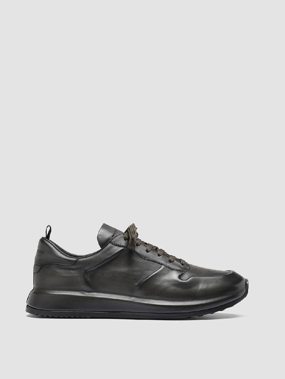 Officine Creative RACE LUX 003 Sneakers in Pelle aerografata Verde