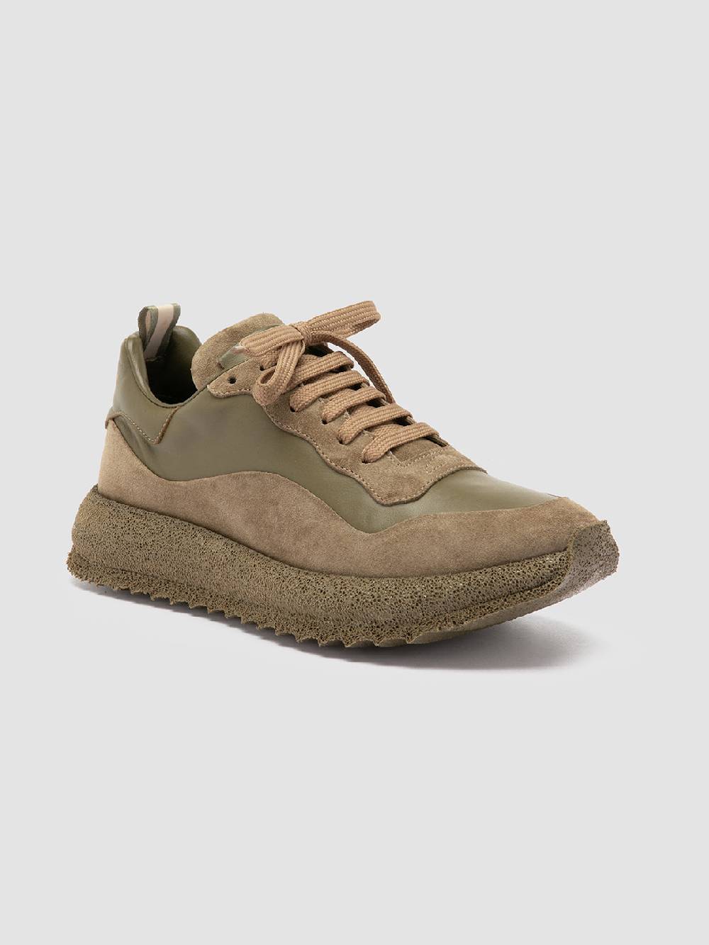 Officine Creative RACE RUBREX 101 Sneakers Basse In Pelle E Camoscio Verde