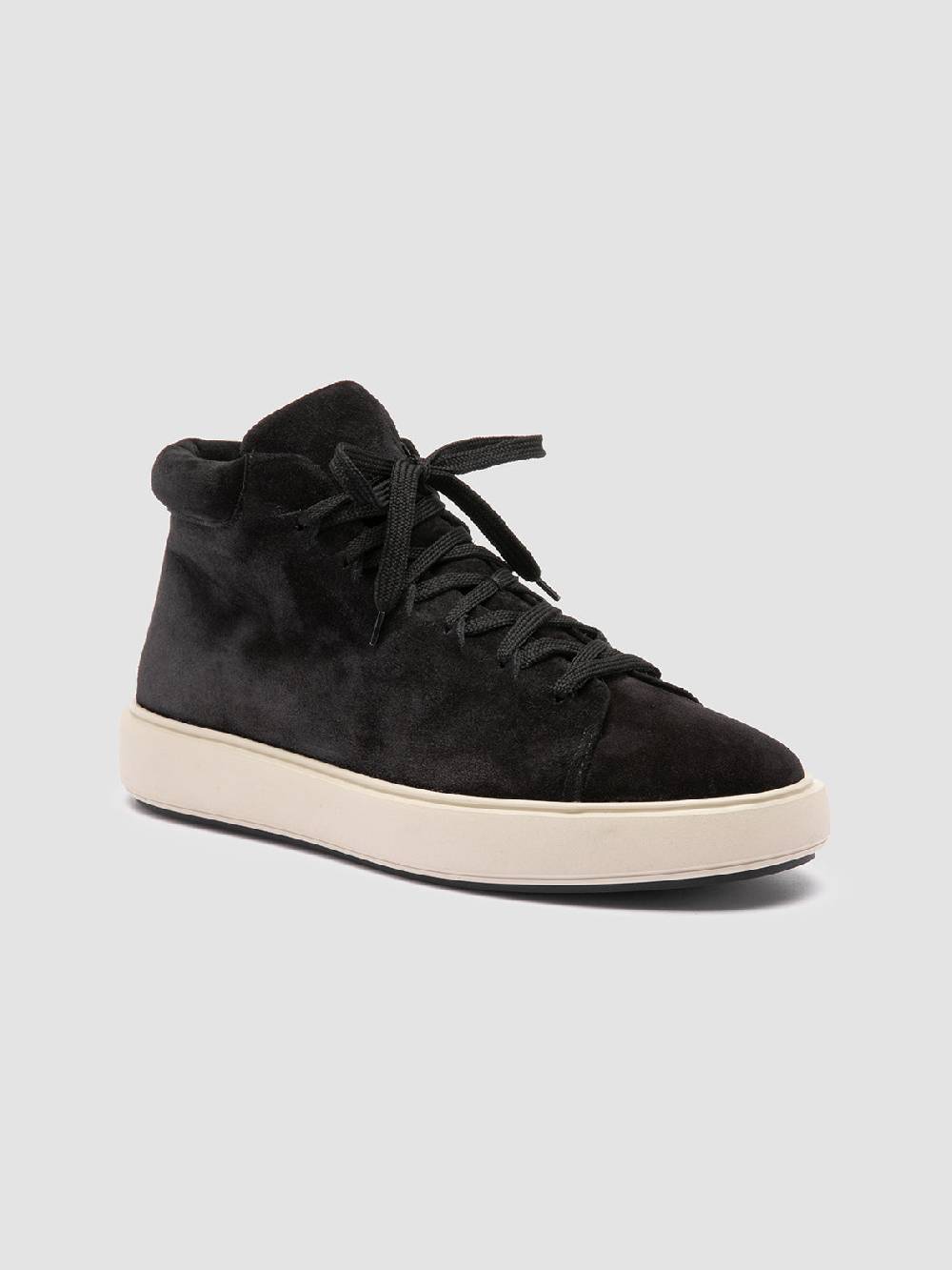 Officine Creative REMASTER 002 Sneaker Alte In Pelle Scamosciata Nera