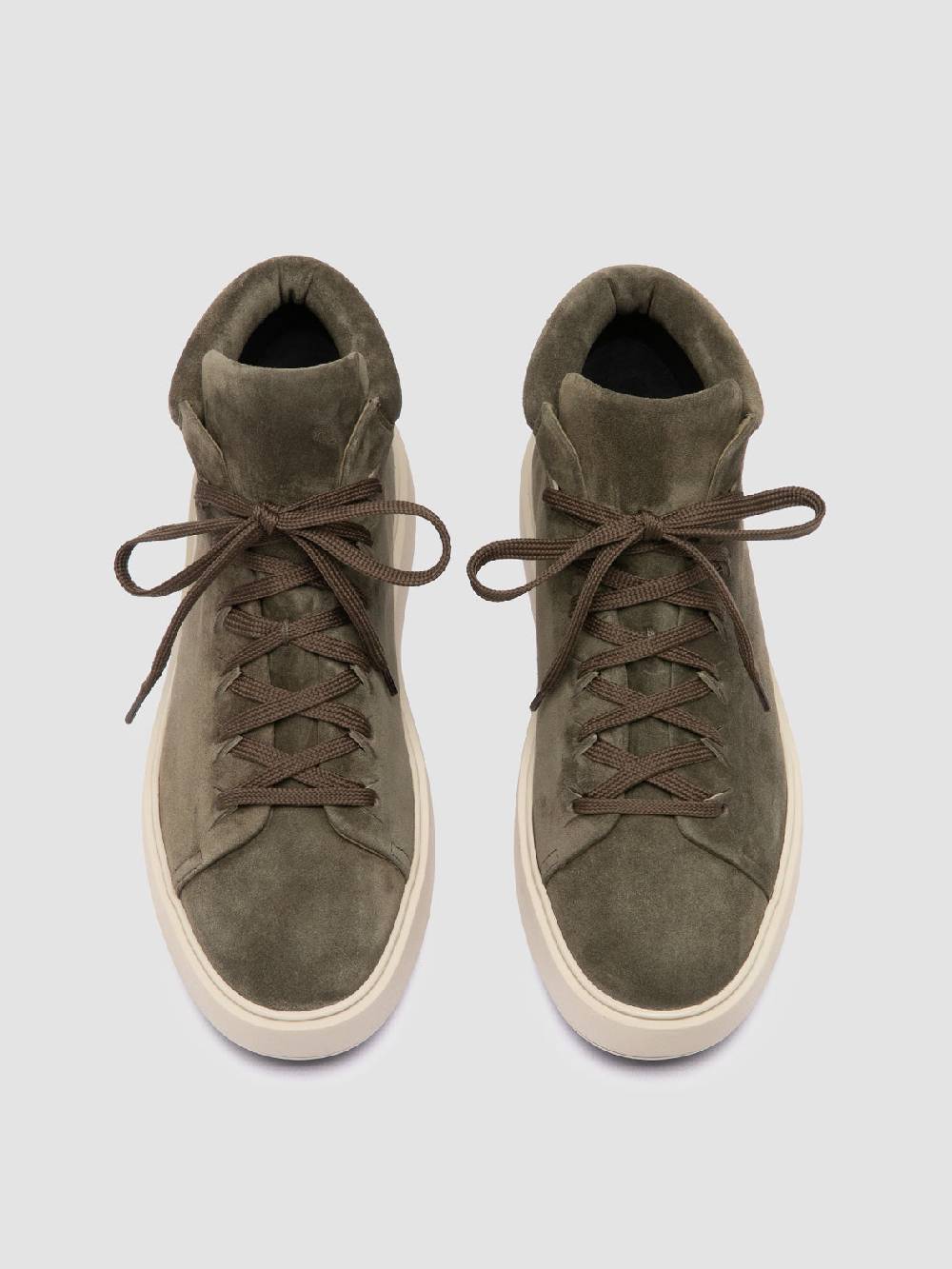 Officine Creative REMASTER 002 Sneaker Alte In Pelle Scamosciata Verde