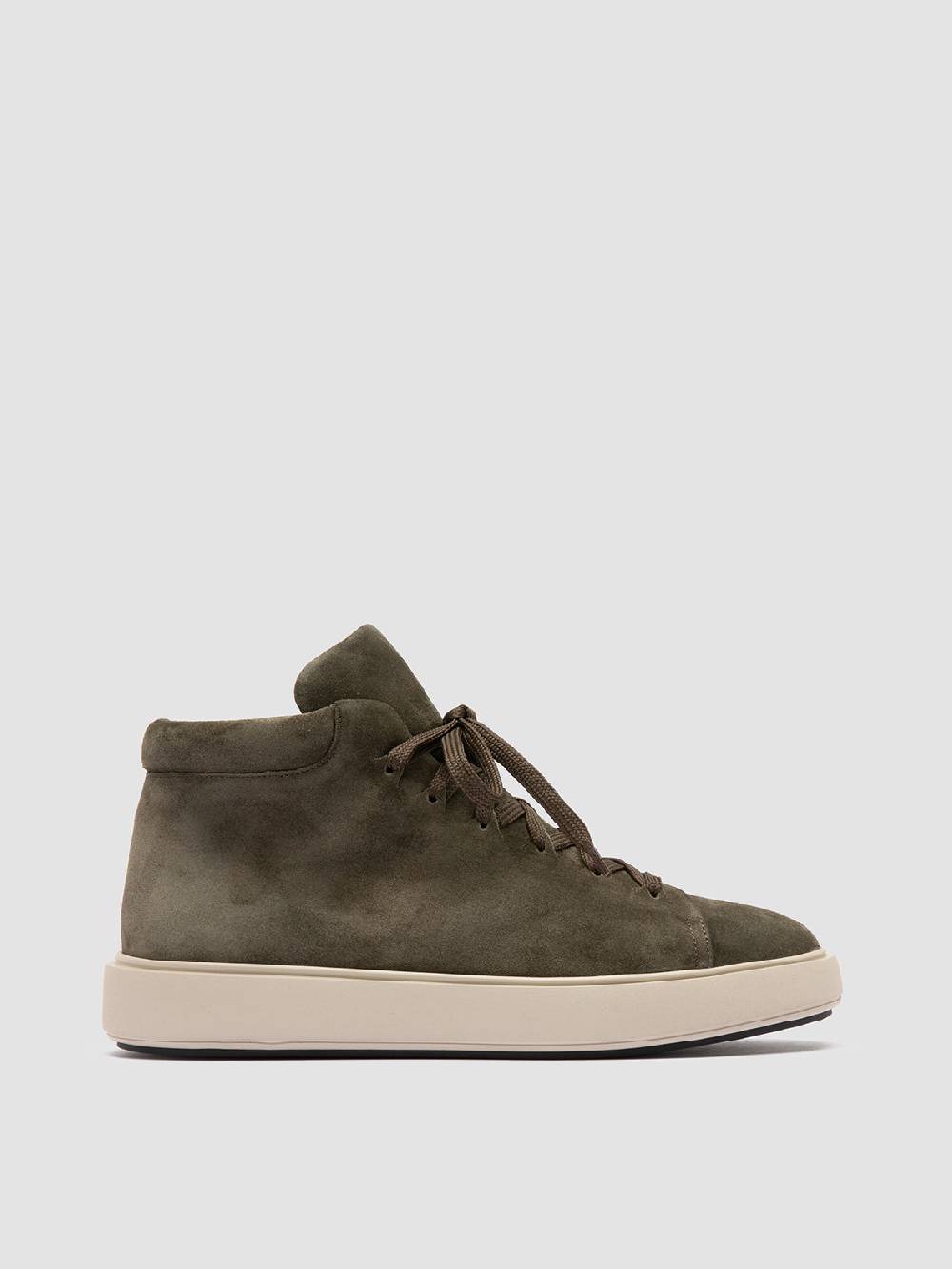 Officine Creative REMASTER 002 Sneaker Alte in Pelle Scamosciata Verde