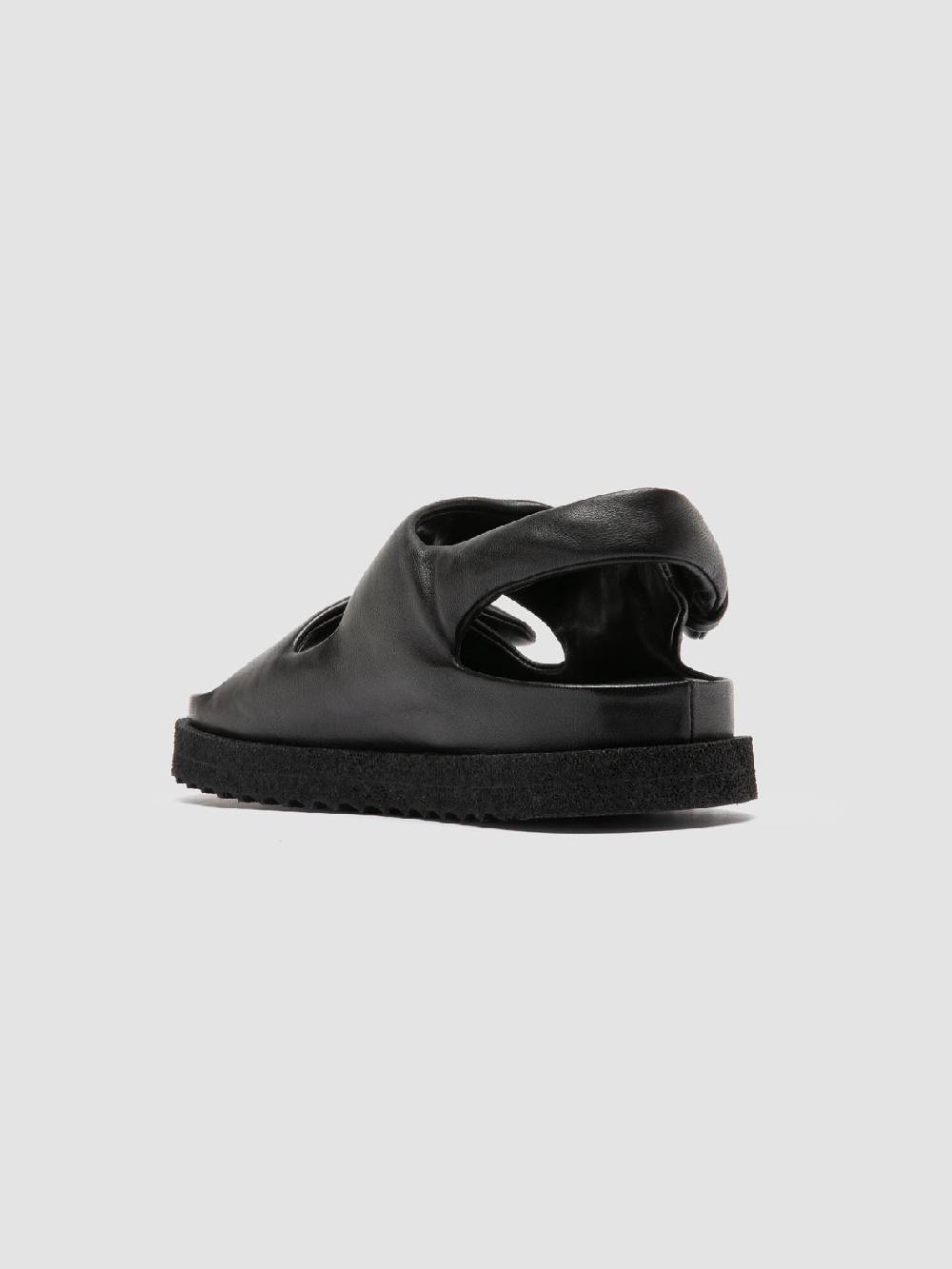 Officine Creative SANDS 102 Sandali Sling Back In Pelle Nera