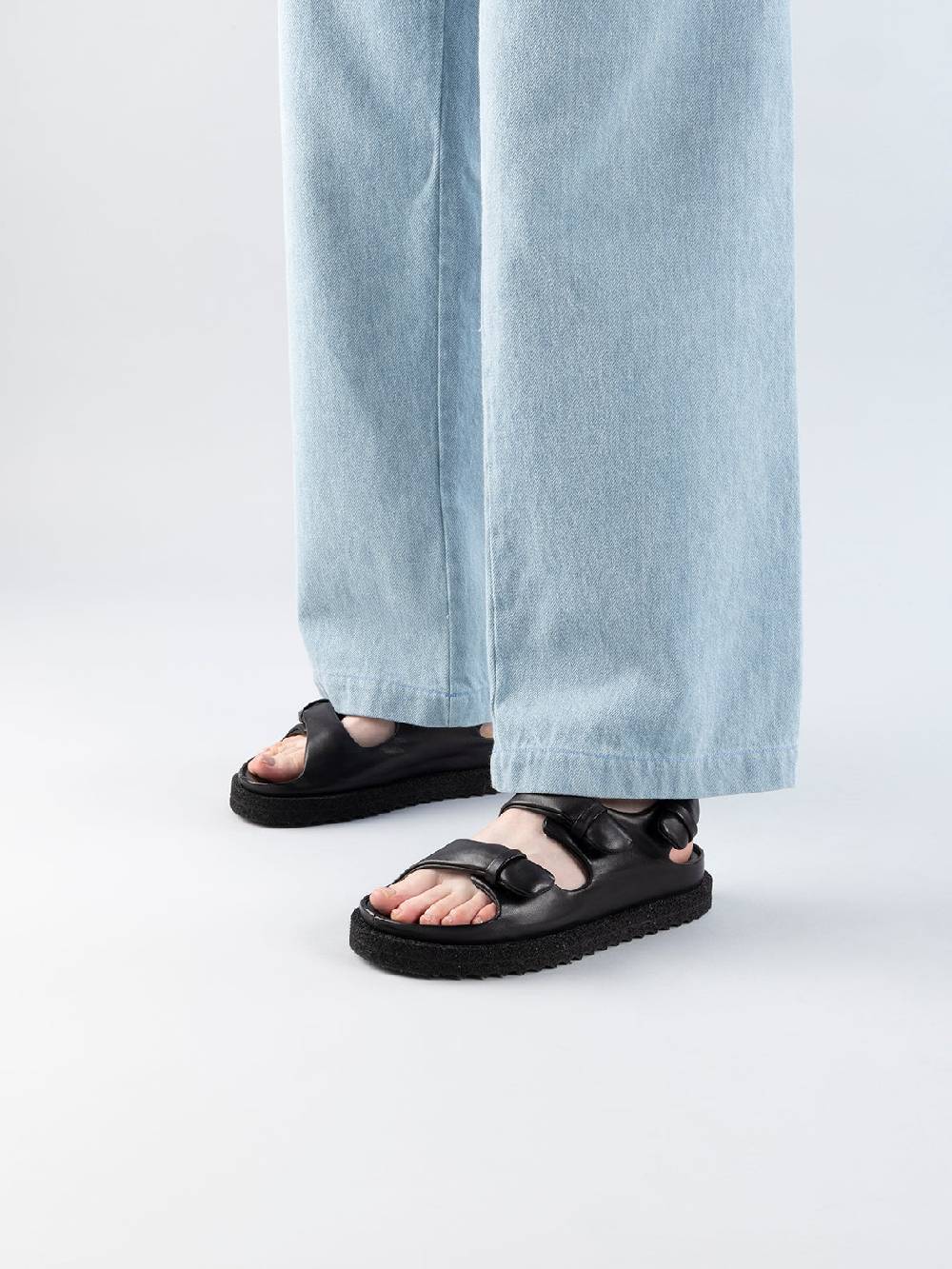 Officine Creative SANDS 102 Sandali Sling Back In Pelle Nera