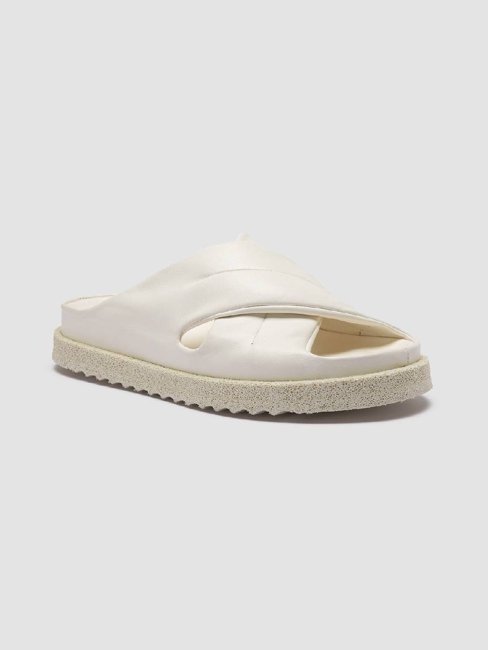Officine Creative SANDS 103 Sandali Slide In Pelle Bianca