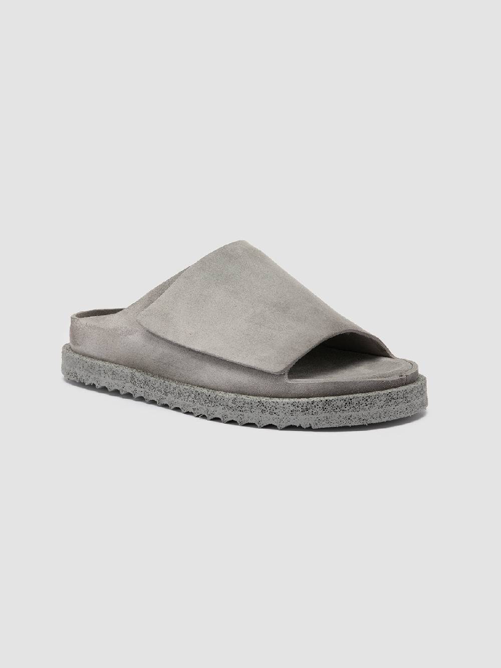 Officine Creative SANDS 106 Sandali Slide In Pelle Scamosciata Grigia