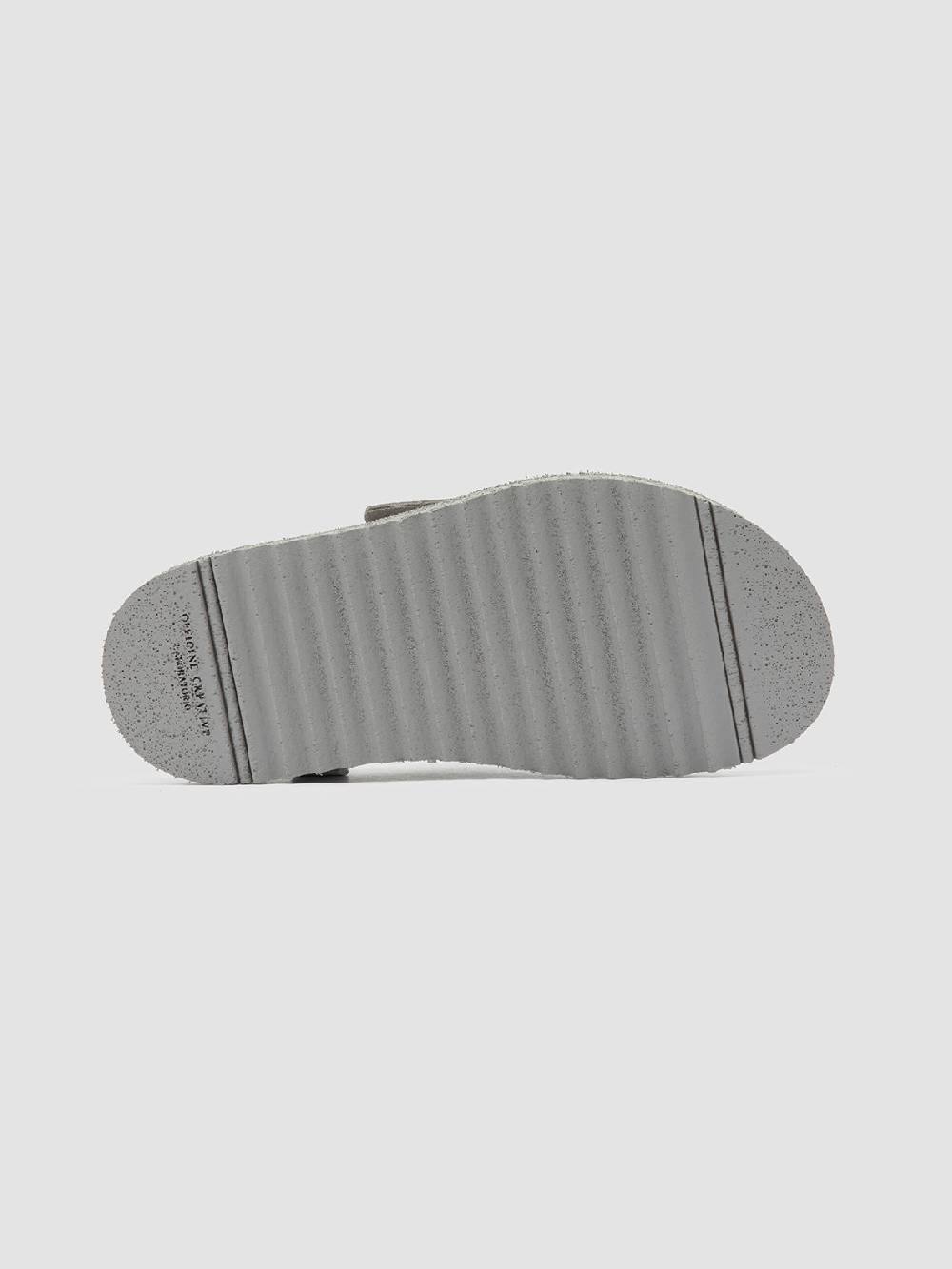Officine Creative SANDS 106 Sandali Slide In Pelle Scamosciata Grigia