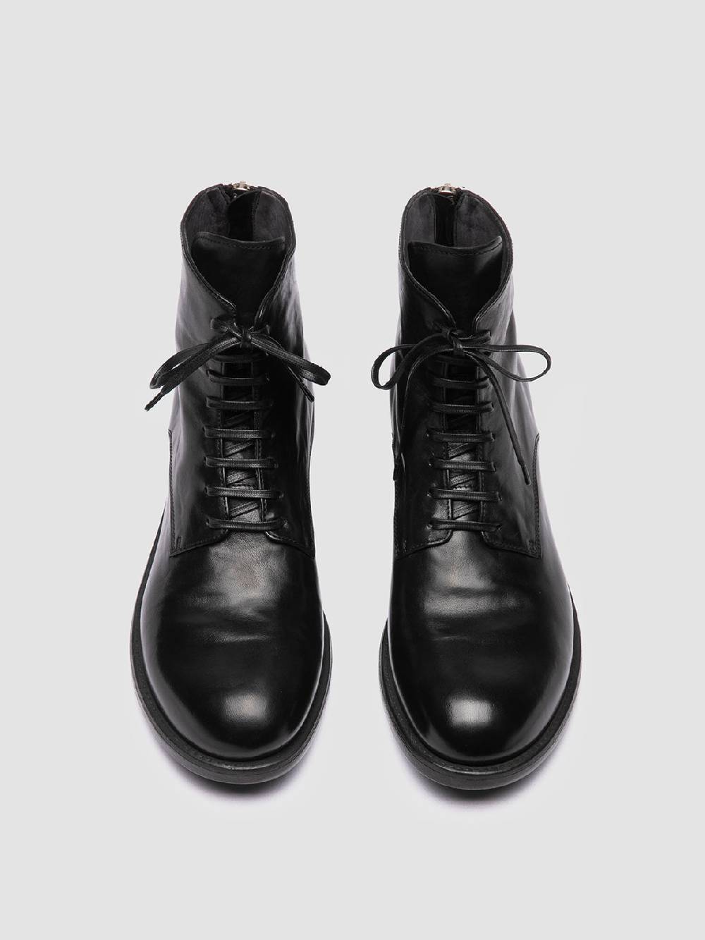 Officine Creative SARGEANT 003 Stivali Stringati In Pelle Nera